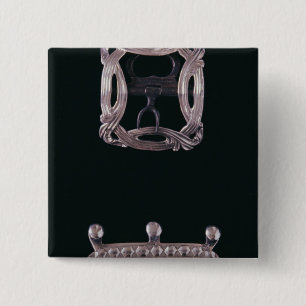 Silver buckles, Engels, eind 18e eeuw Vierkante Button 5,1 Cm