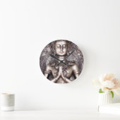 Silver Buddha Ronde Klok (Huis)