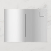 Silver burgundy florals elegant bruiloft uitnodiging briefkaart (Achterkant)