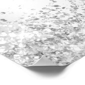 Silver burgundy roze bloemen welkom bruiloft poster (Hoek)