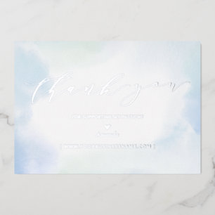 Silver Business Logo Hartelijk dank, pakket invoeg Folie Uitnodiging