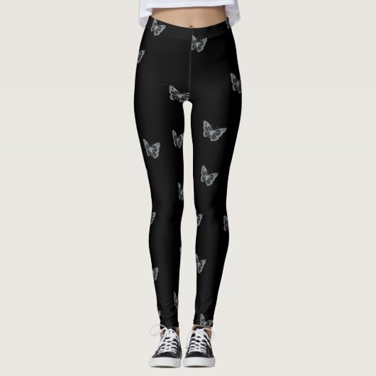 Silver Butterflies Leggings (Voorkant)