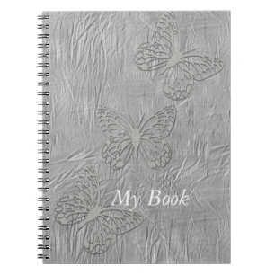 Silver Butterfly Silk Baby shower bruiloft Notitieboek