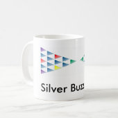 Silver Buzz Cafe Coffee Mok - Wit (Voorkant links)