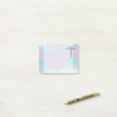 Silver Caduceus Medical Symbool Moeder Pearl Post-it® Notes (Op bureau)