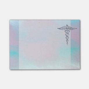 Silver Caduceus Medical Symbool Moeder Pearl Post-it® Notes