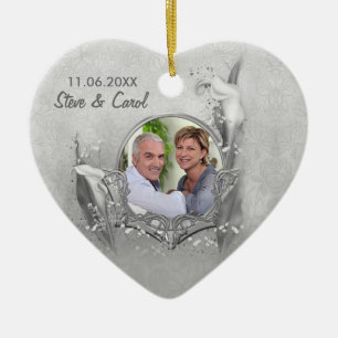 Silver Calla 60th Jubileum Photo Keepomwille Keramisch Ornament