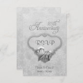 Silver Calla RSVP 25e anniversaire du Mariage (Devant / Derrière)