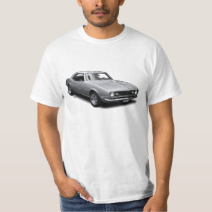 Silver Camaro op White T-Shirt