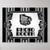 Silver  Camera 1920's Foto Booth Poster (Voorkant)