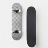 Silver Carbon Fiber Style Print Skateboard (Voorkant)