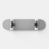 Silver Carbon Fiber Style Print Skateboard (Horizontaal)