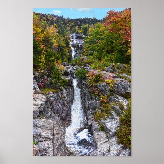 Silver Cascade in de herfst, New Hampshire Poster (Voorkant)