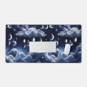 Silver Celestial Moon for Modern Astrology Decor Bureaumat (Keyboard & Muis)