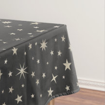 Silver Celestial Stars Pattern Cute Charcoal Gray