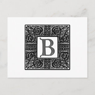 Silver Celtic "B" Monogram Briefkaart