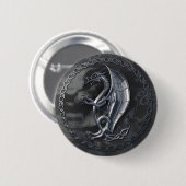 Silver Celtic Dragon Button (Voorkant /achterkant)