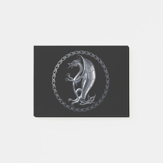 Silver Celtic Dragon Post-it® Notes (Voorkant)