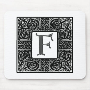 Silver Celtic "F" Monogram Muismat
