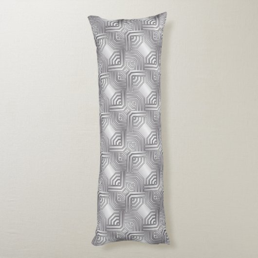 Silver Celtic Pattern Lichaamskussen (Achterkant (Verticaal))