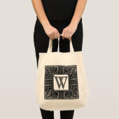 Silver Celtic "W" Monogram Tote Bag (Voorkant (product))