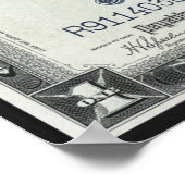 SILVER-CERTIFICAAT VOOR 1899-REEKS POSTER (Hoek)