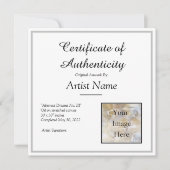 Silver Certificate of Authenticity Art Foto Kaart (Voorkant)
