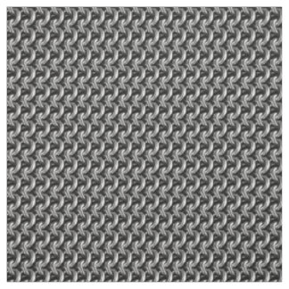 Silver Chainmaille Print Gothic Pattern Fabric Stof