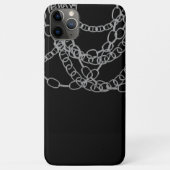 Silver Chains Black Hip Hop Chain Case-Mate iPhone Case (Achterkant)