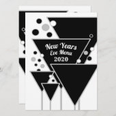 Silver Champagne, Menu Eve Party (Nieuwjaar) (Voorkant / Achterkant)