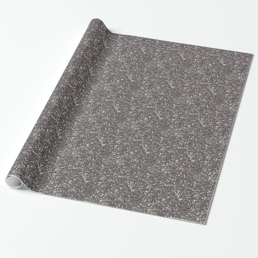 Silver Charcoal Texture Decor Cadeaupapier (Uitgerold)