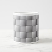 Silver Checkers Giant Coffee Mok (Voorkant)