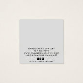 Silver chic moderne minimalBijoux à oreille noire (Dos)