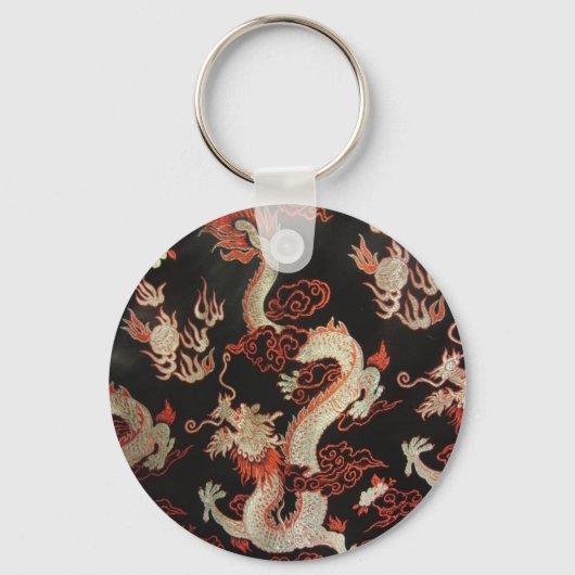 Silver Chinese Dragon Sleutelhanger (Voorkant)