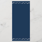 Silver Chirstmas fée lumière hiver Mariage Menu (Dos)