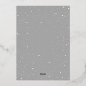 Silver Christmas Photo Believe Foil Carte de vacan (Verso)