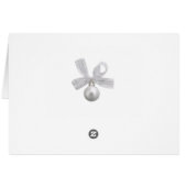 Silver Christmas Photo Mariage Merci (Dos Horizontal)