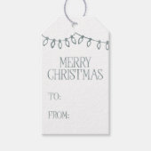Silver Christmas String Lights Cadeau-Labels Cadeaulabel (Voorkant)