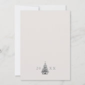Silver Christmas Tree Bow Corporate Holiday Party Kaart (Achterkant)