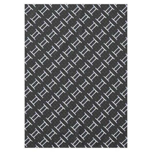 Silver Chrome als Gemini Zodiac Sign Tafelkleed (Voorkant)