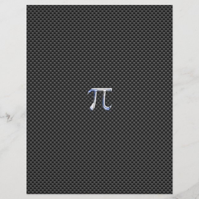 Silver Chrome als PI-symbool op koolstofvezel (Voorkant)