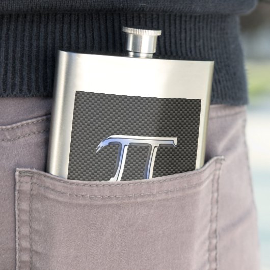 Silver Chrome als PI-symbool op koolstofvezel afdr Flacon (Voorbeeld)
