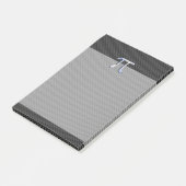 Silver Chrome als PI-symbool op koolstofvezel afdr Post-it® Notes (Schuin)