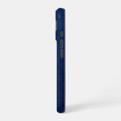 Silver Chrome Geometric Horse Blue Python iPhone 16 Hoesje (Linkerkant)