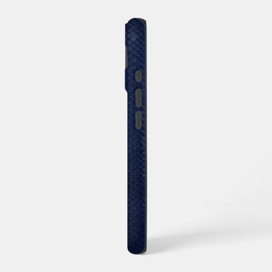 Silver Chrome Geometric Phoenix Blue Python iPhone 16 Hoesje (Linkerkant)