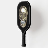 Silver Chrome Skull Pickleball Paddle (Links)