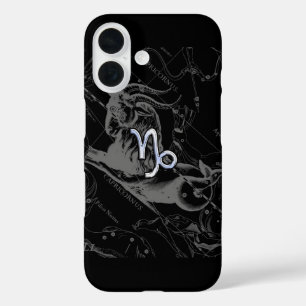 Silver Chrome zoals Capricorn Zodiac Sign Hevelius iPhone 16 Hoesje