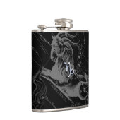 Silver Chrome zoals Capricorn Zodiac Sign Hevelius Heupfles (Rechts)