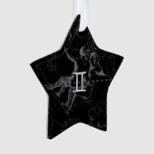 Silver Chrome zoals Gemini Zodiac Sign on Hevelius Ornament (voorkant)