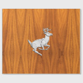 Silver Chrome zoals het runnen van Deer op de fijn Cadeaupapier (Vlak)